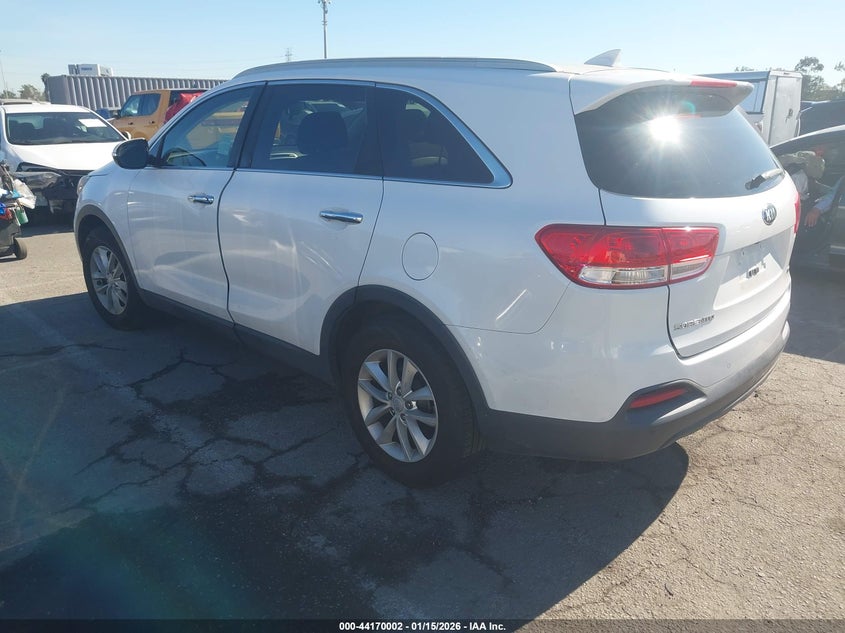 Vin: 5xypg4a35hg255906, lot: 44665961, kia sorento 2.4l lx 20173