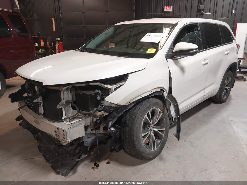 Vin: 5tdbzrfh2hs423784, lot: 44666565, toyota highlander le 20172
