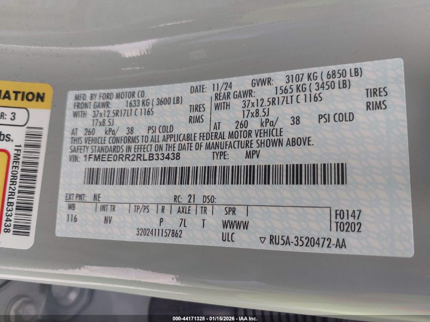 2024 Ford Bronco - 1FMEE0RR2RLB33438