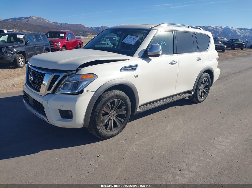 Vin: jn8ay2nc3j9552041, lot: 44667826, nissan armada platinum 20182