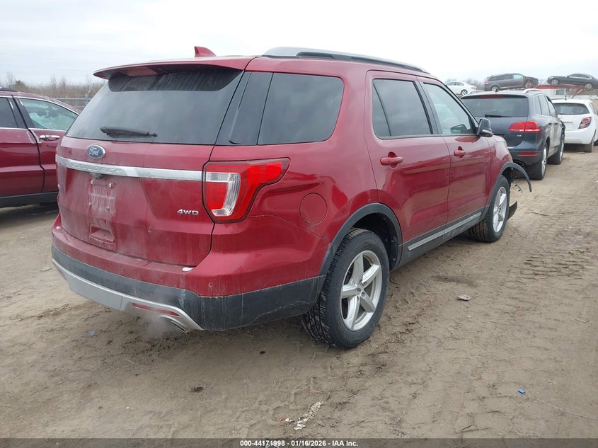 Vin: 1fm5k8d88hgd52725, lot: 44667957, ford explorer xlt 20174
