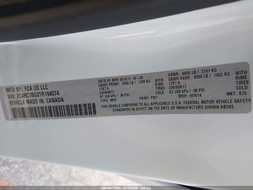 2026 Chrysler Pacifica - 2C4RC1BG8TR194074