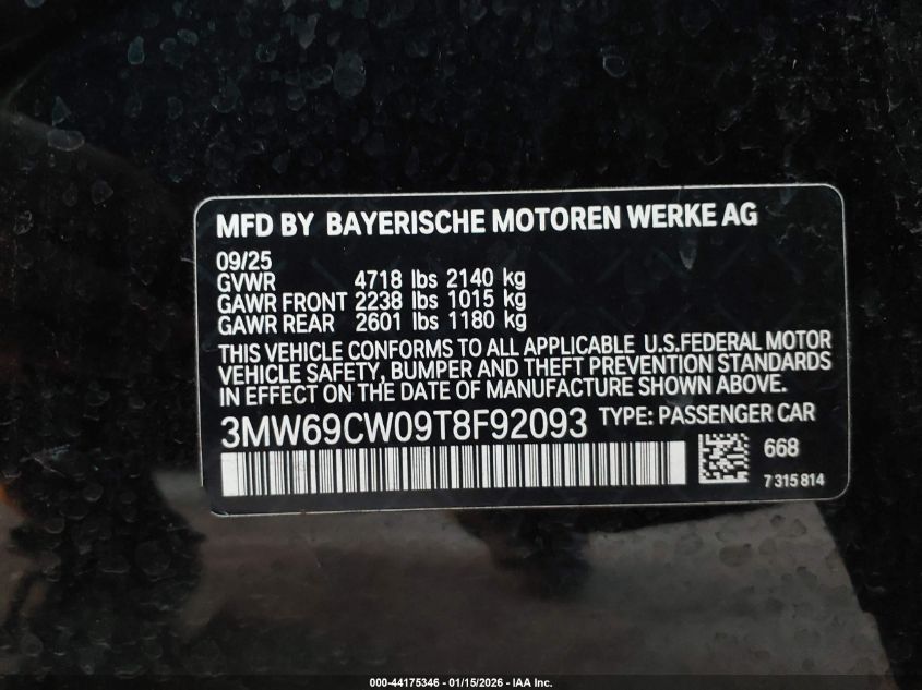 2026 BMW 3 Series - 3MW69CW09T8F92093