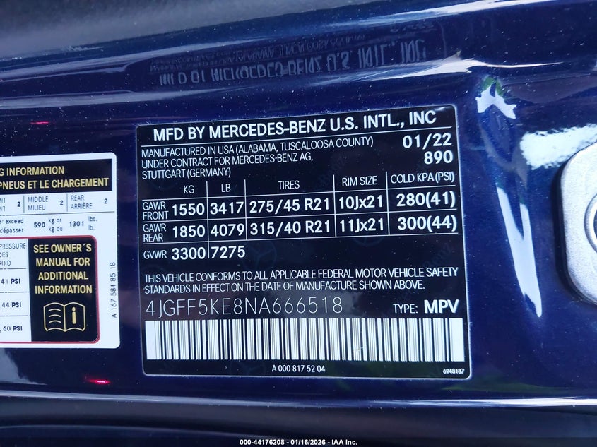 2022 Mercedes-Benz Gls 450 4Matic VIN: 4JGFF5KE8NA666518 Lot: 44176208