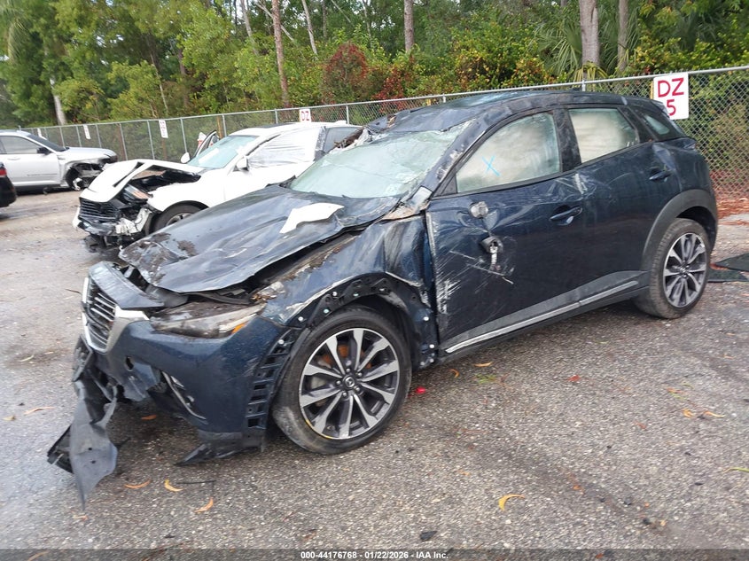 Vin: jm1dkfd78k0423241, lot: 44672727, mazda cx-3 grand touring 20192