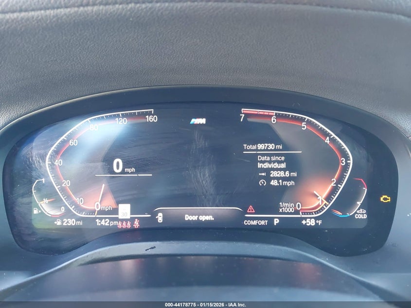 2021 BMW X3 xDrive30I VIN: 5UXTY5C06M9H86999 Lot: 44178775