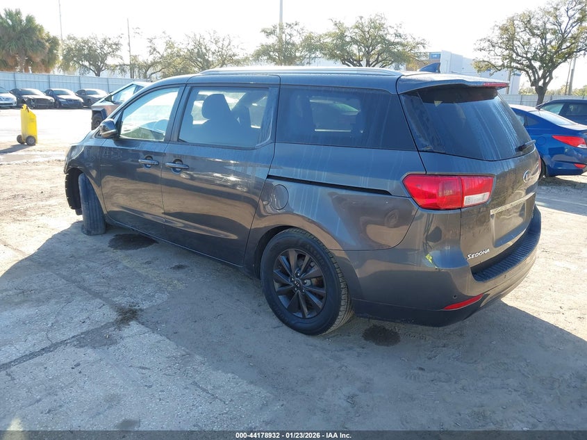 Vin: kndmb5c12g6089557, lot: 44674923, kia sedona lx 20163
