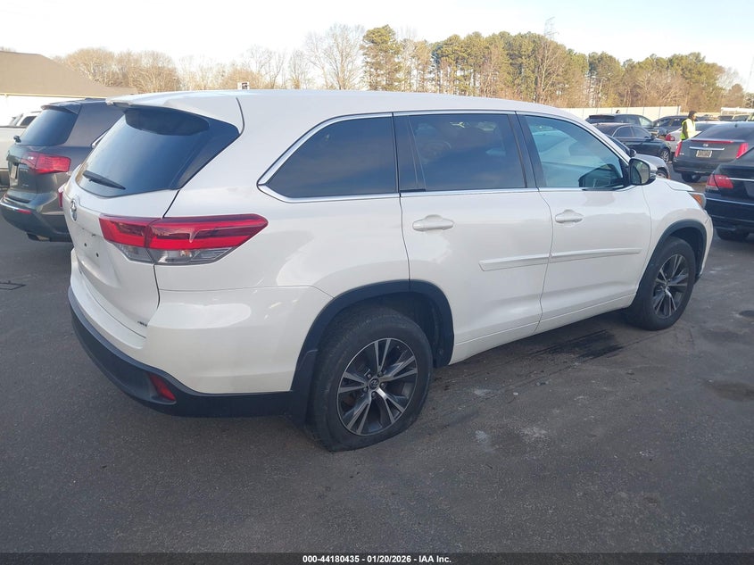 Vin: 5tdbzrfh7hs365560, lot: 44676426, toyota highlander le 20174
