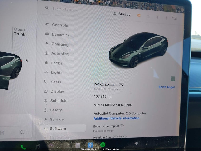 2018 Tesla Model 3 Long Range/Mid Range VIN: 5YJ3E1EAXJF012780 Lot: 44180848