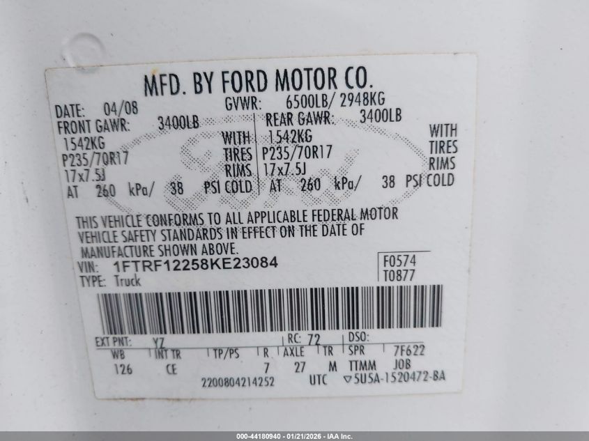 2008 FORD F-150 STX/XL/XLT