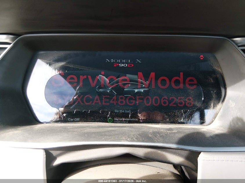 2016 Tesla Model X 60D/P100D/P90D VIN: 5YJXCAE48GF006258 Lot: 44181363