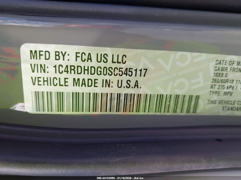 2025 Dodge Durango - 1C4RDHDG0SC545117