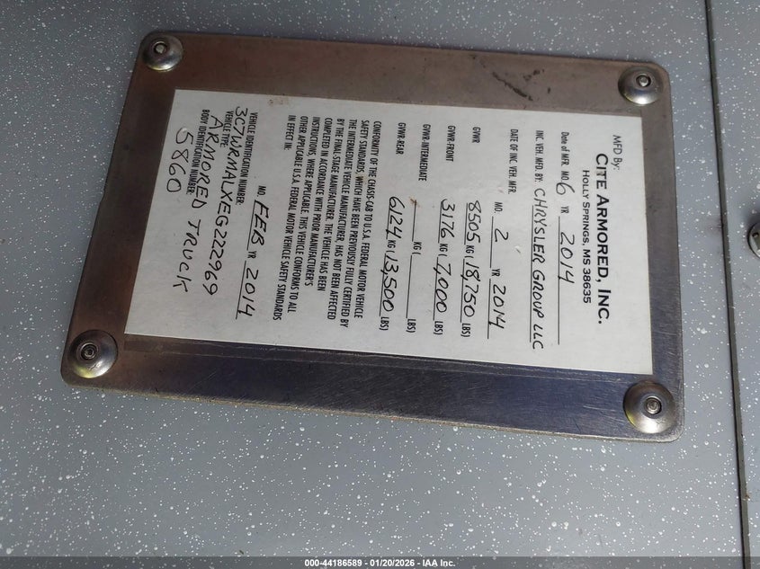 2014 Ram 5500 Chassis Tradesman/Slt VIN: 3C7WRMALXEG222969 Lot: 44186589