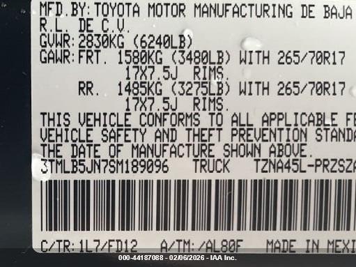 VIN 3TMLB5JN7SM189096 2025 TOYOTA TACOMA TRD OFF ROAD