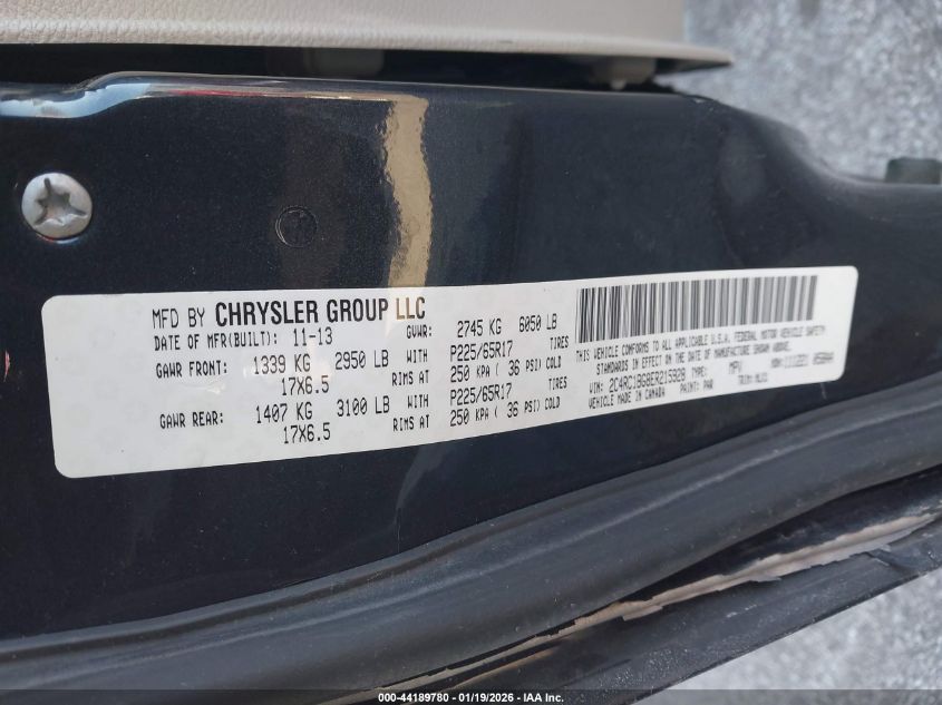 2014 Chrysler Town & Country Touring VIN: 2C4RC1BG8ER215928 Lot: 44189780