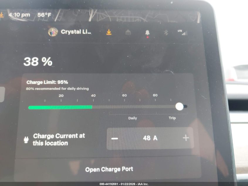 2022 Tesla Model Y Long Range Dual Motor All-Wheel Drive VIN: 7SAYGDEEXNF574398 Lot: 44192081