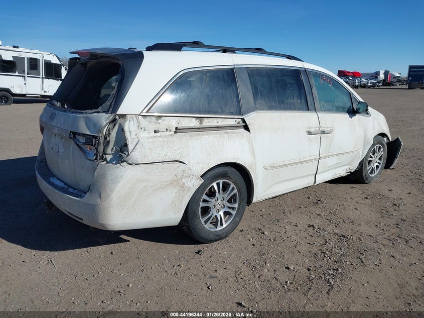 2012 Honda Odyssey 3.5 Ex-L white Lot 111044196344 Vin 5FNRL5H65CB108916