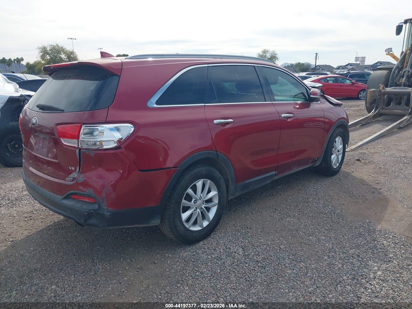 Vin: 5xypg4a51gg017227, lot: 44693378, kia sorento 3.3l lx 20164