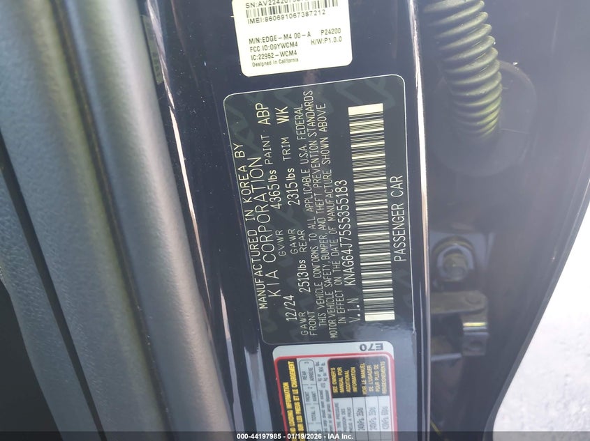 2025 Kia K5 Gt-Line VIN: KNAG64J75S5355183 Lot: 44197985