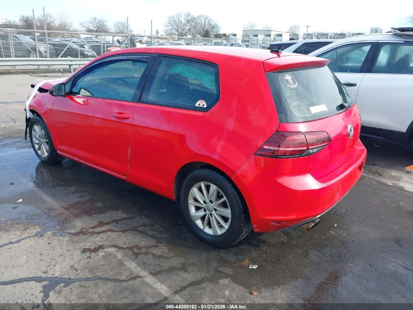 2015 Volkswagen Golf Tsi S 2-Door