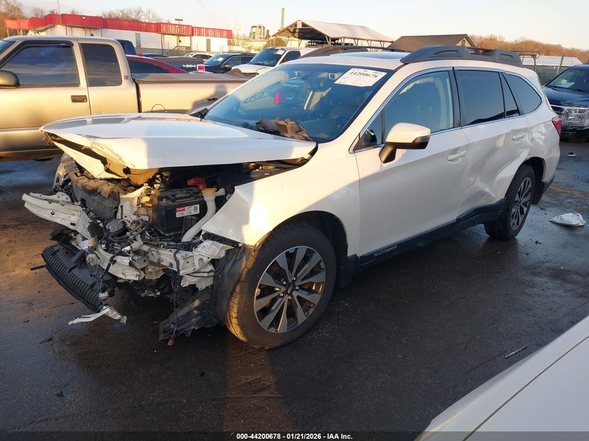 Vin: 4s4bsenc3g3277989, lot: 44696679, subaru outback 3.6r limited 20162
