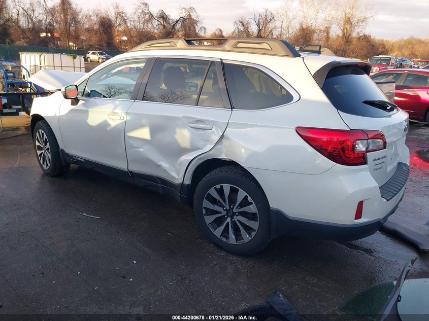 Vin: 4s4bsenc3g3277989, lot: 44696679, subaru outback 3.6r limited 20163