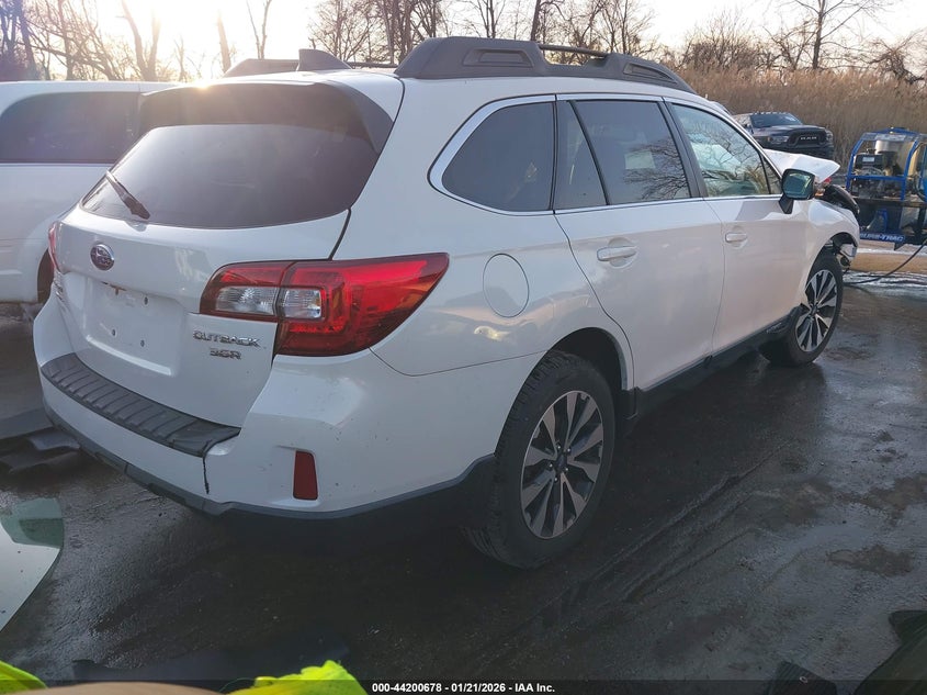 Vin: 4s4bsenc3g3277989, lot: 44696679, subaru outback 3.6r limited 20164