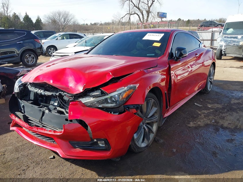 Vin: jn1fv7ll7mm560352, lot: 44698114, infiniti q60 red sport 400 awd 20212