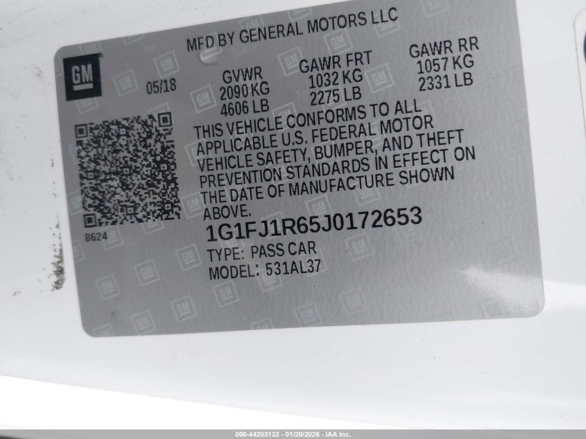 1G1FJ1R65J0172653 Chevrolet CAMARO ZL1
