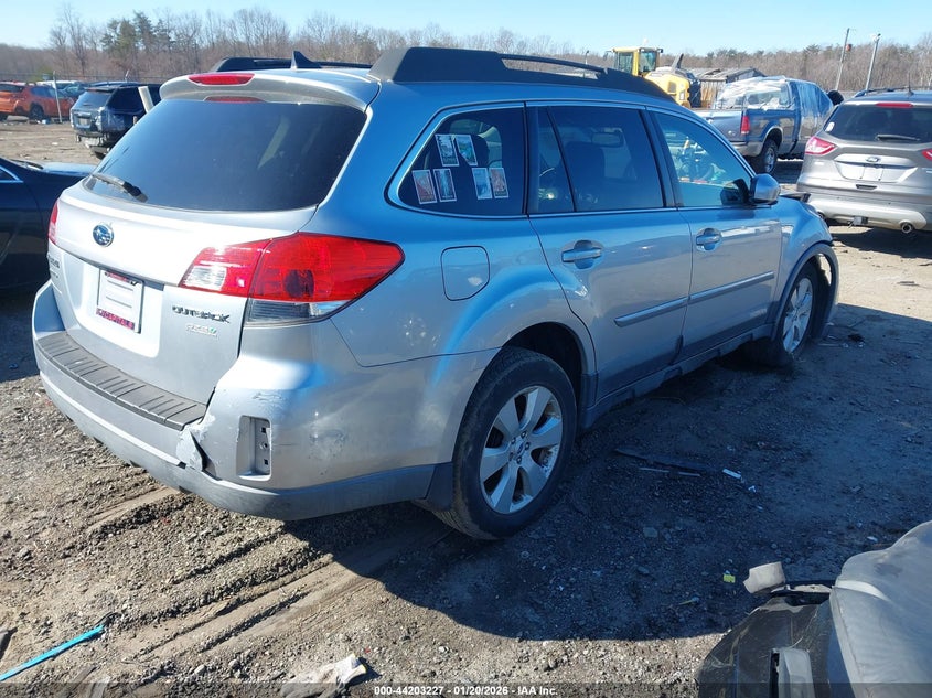 2012 Subaru Outback 2.5 2.5I Limited silver Lot 111044203227 Vin 4S4BRBLC8C3273220