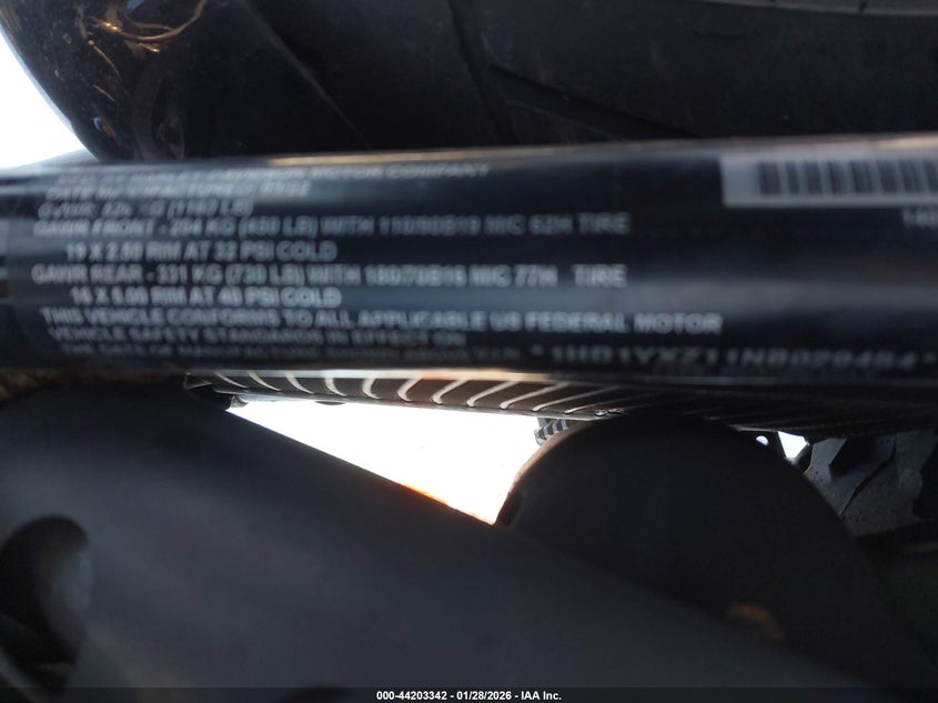 2022 Harley-Davidson Fxlrst VIN: 1HD1YXZ11NB029454 Lot: 44203342