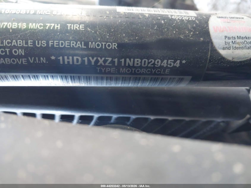 2022 Harley-Davidson Fxlrst VIN: 1HD1YXZ11NB029454 Lot: 44203342