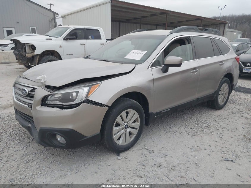 Vin: 4s4bsacc2f3352935, lot: 44702265, subaru outback 2.5i premium 20152