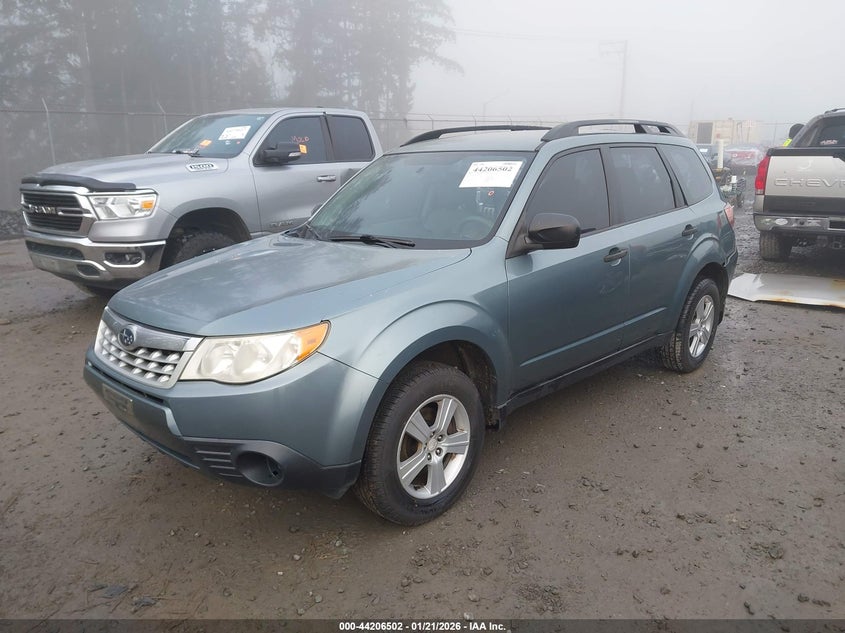 2012 Subaru Forester 2.5 2.5X green Lot 111044206502 Vin JF2SHABC9CH432754