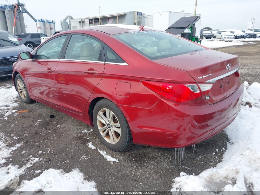 2012 Hyundai Sonata 2.4 Gls red Lot 111044208148 Vin 5NPEB4AC3CH413750