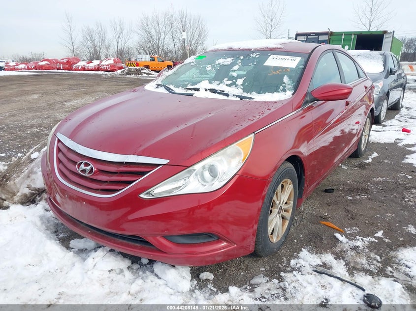 2012 Hyundai Sonata 2.4 Gls red Lot 111044208148 Vin 5NPEB4AC3CH413750