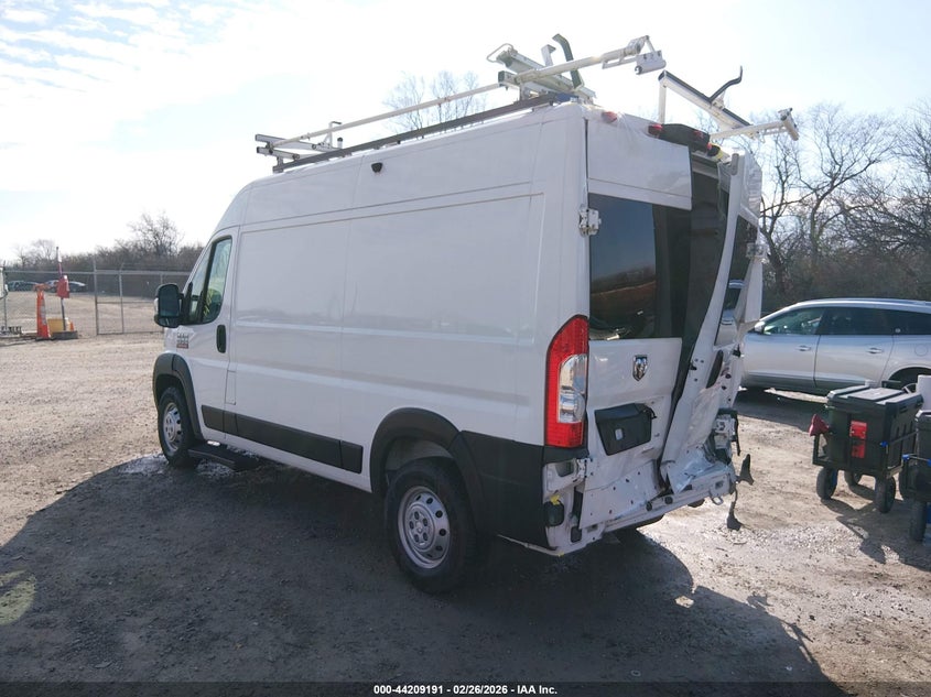 Vin: 3c6lrvbg1ne109633, lot: 44705207, ram promaster 1500 high roof 136 wb 20223