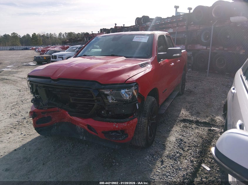 Vin: 1c6rrebt1nn113507, lot: 44707002, ram 1500 big horn  4x2 6'4 box 20222