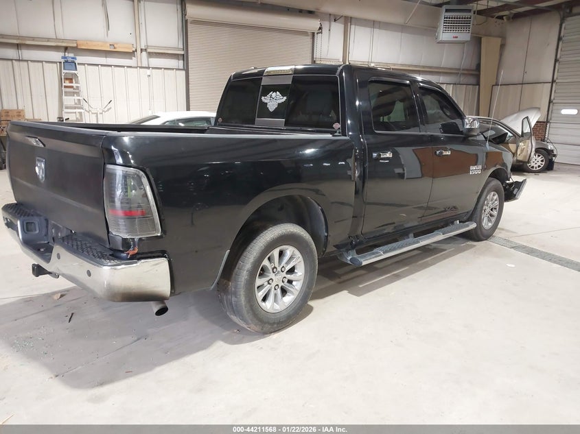 2013 Ram 1500 3.6 Ram Slt black Lot 111044211568 Vin 1C6RR6LG9DS686128