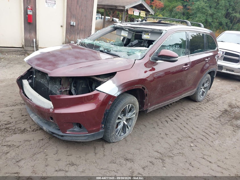 Vin: 5tdjkrfh5gs253306, lot: 44707603, toyota highlander xle v6 20162
