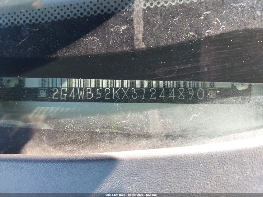 2003 Buick Regal Ls VIN: 2G4WB52KX31244890 Lot: 44211697