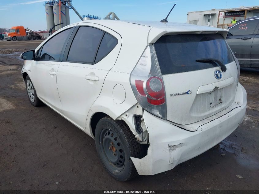 2012 Toyota Prius C One VIN: JTDKDTB32C1526859 Lot: 44215686