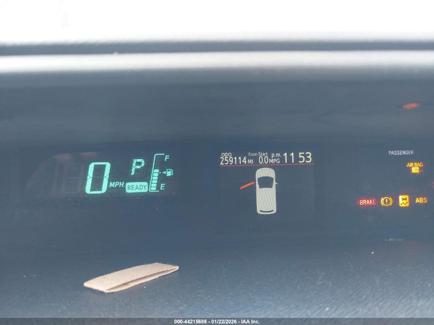 2012 Toyota Prius C One VIN: JTDKDTB32C1526859 Lot: 44215686