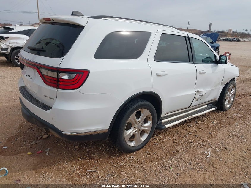 Vin: 1c4rdhdg0ec972141, lot: 44711766, dodge durango limited 20144