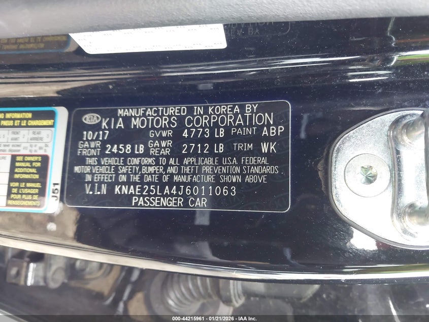 2018 Kia Stinger Premium VIN: KNAE25LA4J6011063 Lot: 44215961