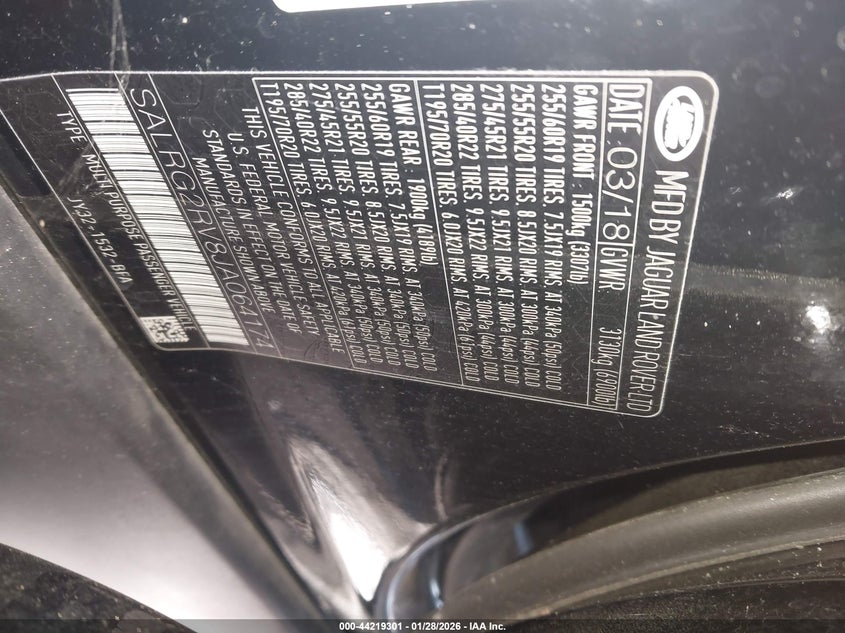 2018 Land Rover Discovery Se VIN: SALRG2RV8JA064174 Lot: 44219301