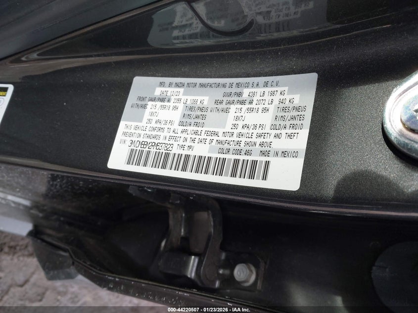 2024 Mazda Cx-30 2.5 S Select Sport VIN: 3MVDMBBM2RM637823 Lot: 44220507