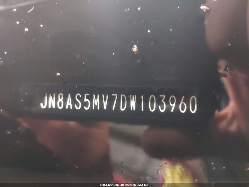 2013 Nissan Rogue Sv W/Sl Pkg VIN: JN8AS5MV7DW103960 Lot: 44221986