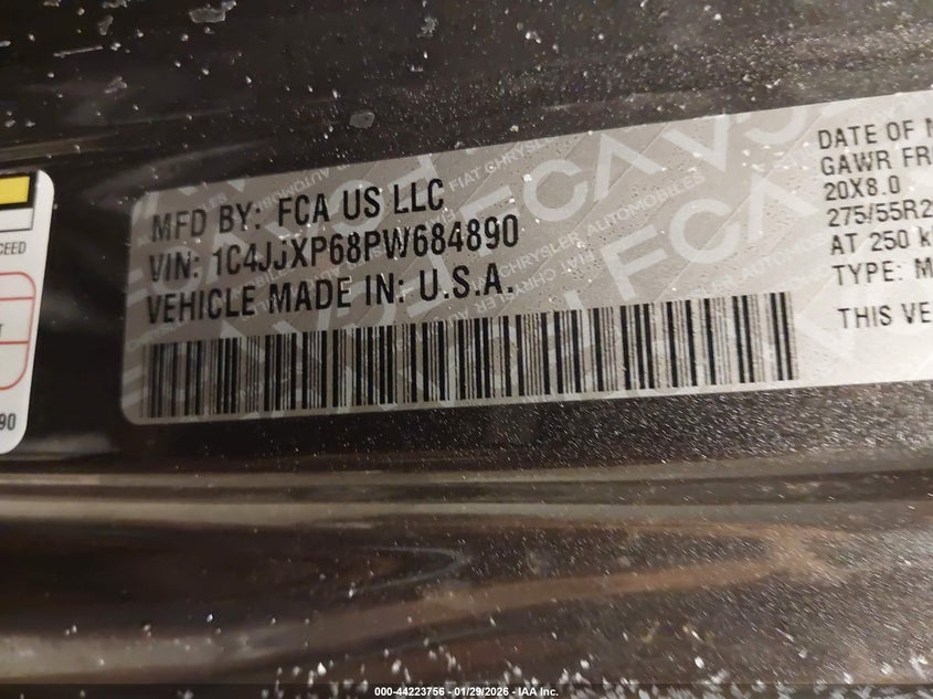 2023 Jeep Wrangler 4Xe Sahara 4X4 VIN: 1C4JJXP68PW684890 Lot: 44223756