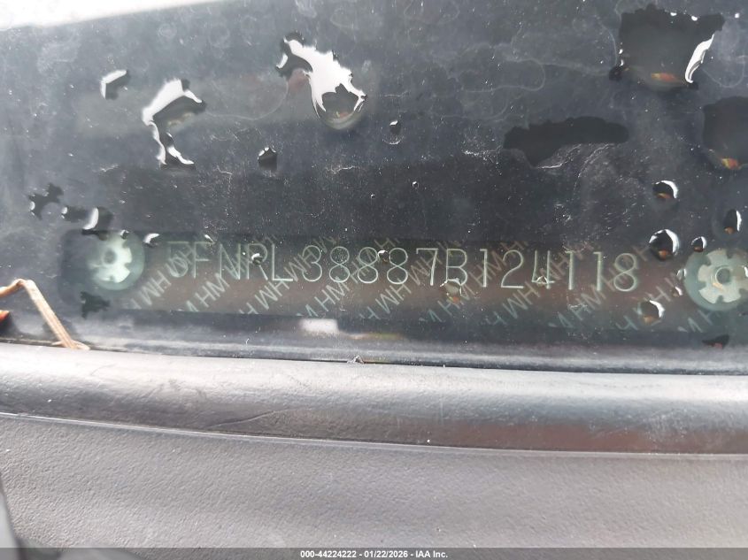2007 Honda Odyssey Touring VIN: 5FNRL38887B124118 Lot: 44224222